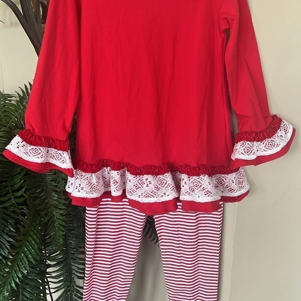 Brand New Emily Rose Christmas Set Sequins Ruffles Tree Festive Stripes Bow Lace